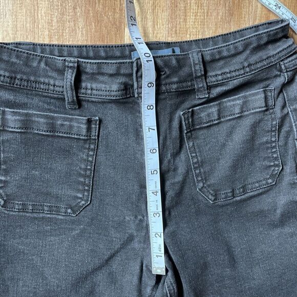 ModCloth‎ Black Mariner Flare Jeans Womens 4 Black High Waisted *flaw - Picture 8 of 11